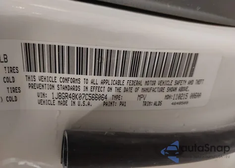 2007 Jeep Grand Cherokee Laredo z USA, uszkodzony, nr VIN 1J8GR48K07C566064